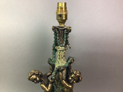 Lot 35 - BRONZED RESIN FIGURAL TABLE LAMP