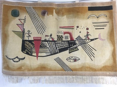 Lot 367 - AFTER WASSILY KANDINSKY, TEXTILE WALL HANGING