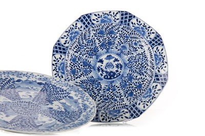Lot 1108 - TWO CHINESE BLUE AND WHITE PLATES