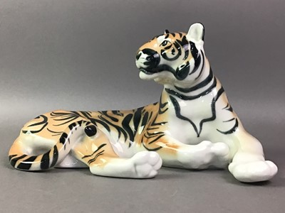 Lot 85 - SET OF THREE LOMONOSOV CERAMIC TIGERS