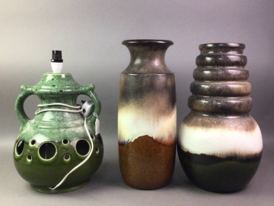 Lot 51 - TWO WEST GERMAN POTTERY VASES