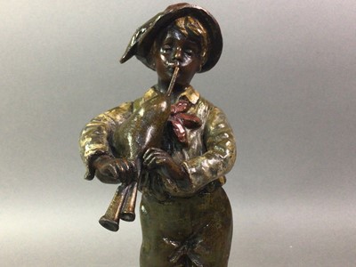 Lot 132 - TWO BRONZED FIGURES