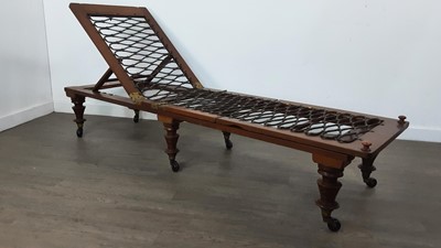 Lot 741 - ROBINSON & SONS OF ILKLEY, VICTORIAN MAHOGANY CAMPAIGN DAY BED