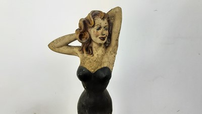 Lot 186 - PAINTED RESIN FIGURE OF A MODEL