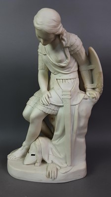 Lot 219 - TWO VICTORIAN PARIAN WARE FIGURES