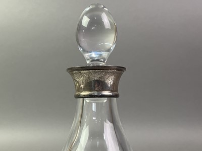 Lot 622a - SILVER COLLARED DECANTER