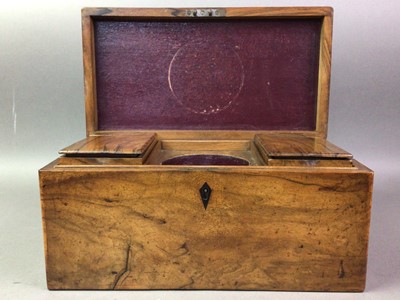 Lot 222 - VICTORIAN WALNUT TEA CADDY