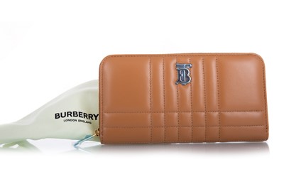 Lot 216 - BURBERRY, QUILTED LEATHER LOLA ZIPAROUND WALLET