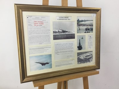 Lot 231 - CONCORDE 'A SUPERSONIC ERA' FRAMED LIMITED EDITION COLLAGE