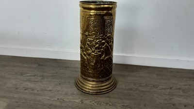 Lot 234 - LATE VICTORIAN BRASS UMBRELLA STAND