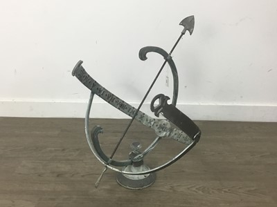 Lot 239 - CAST METAL CELESTIAL SUNDIAL GARDEN ORNAMENT