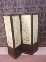 Lot 216 - EARLY 20TH CENTURY CHINESE FOUR FOLD SCREEN...