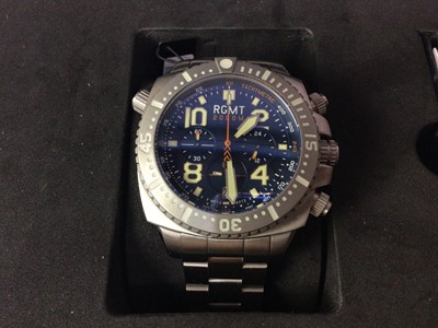 Lot 262 - RGMT STAINLESS STEEL WRIST WATCH