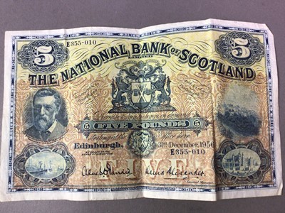 Lot 271 - TWO NATIONAL BANK OF SCOTLAND FIVE POUND NOTES