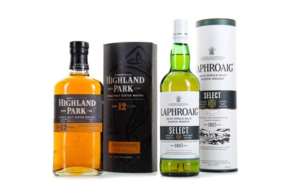 Lot 42 - HIGHLAND PARK 12 YEAR OLD AND LAPHROAIG SELECT