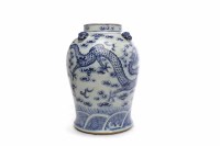 Lot 242 - MID 20TH CENTURY CHINESE BLUE AND WHITE JAR...