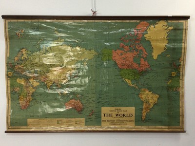 Lot 359 - PHILLIP'S SCHOOL-ROOM MAP OF THE WORLD