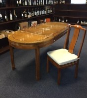 Lot 250 - MID 20TH CENTURY CHINESE DINING TABLE AND FOUR...
