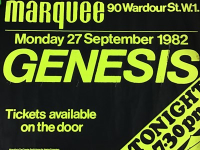 Lot 734 - GENESIS, CONCERT FLY POSTER FOR THE MARQUEE CLUB