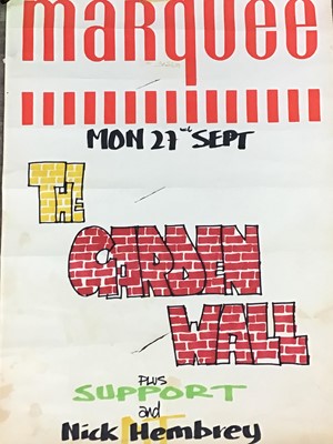 Lot 914 - GENESIS AS 'THE GARDEN WALL', RARE 'SECRET' CONCERT POSTER FOR THE MARQUEE CLUB