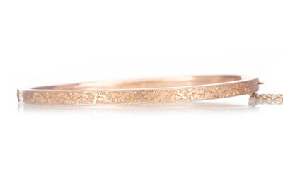 Lot 789 - NINE CARAT ROSE GOLD BANGLE