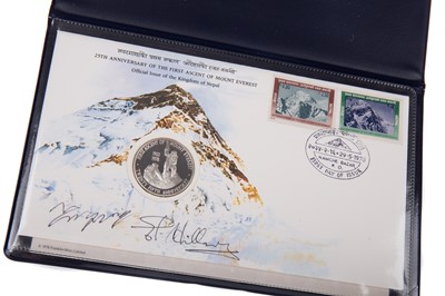 Lot 17 - HILLARY (E.) & NORGAY (T.), SIGNED COMMEMORATIVE COVER