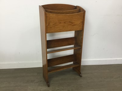 Lot 436 - OAK OPEN BOOKCASE