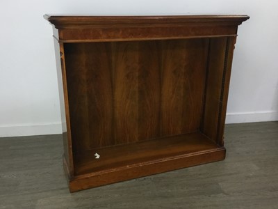 Lot 439 - WALNUT OPEN BOOKCASE