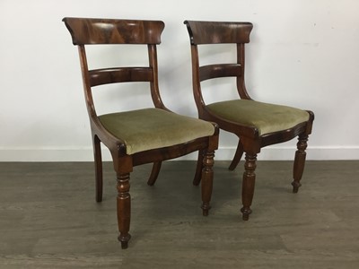 Lot 437 - PAIR OF VICTORIAN MAHOGANY DINING CHAIRS