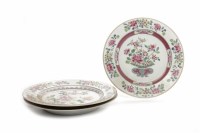 Lot 259 - THREE MID 20TH CENTURY CHINESE FAMILLE ROSE...