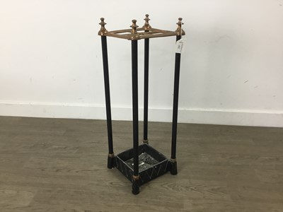 Lot 422 - CAST IRON AND BRASS STICK STAND