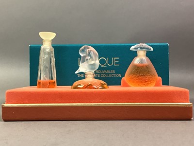 Lot 461 - LALIQUE FRANCE, THREE SCENT BOTTLES