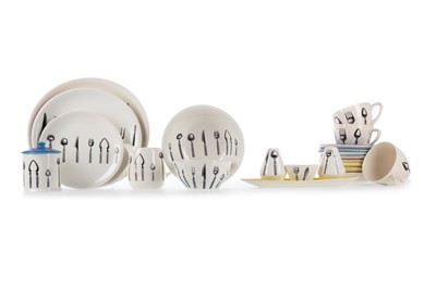 Lot 381 - POUNTNEY AND CO., BRISTOL ‘LONG LINE' PART BREAKFAST SET