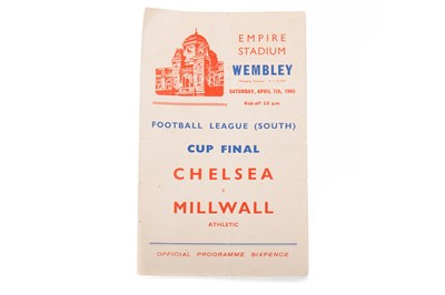 Lot 1525 - CHELSEA F.C. VS. MILLWALL F.C., FOOTBALL LEAGUE (SOUTH) CUP FINAL PROGRAMME