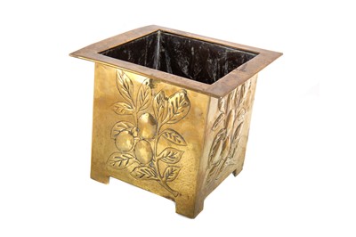 Lot 375 - ARTS & CRAFTS BRASS PLANTER