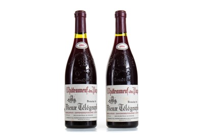 Lot 605 - 2 BOTTLES OF DOMAINE VIEUX TELEGRAPHE 1990 CHATEAUNEUF-DU-PAPE