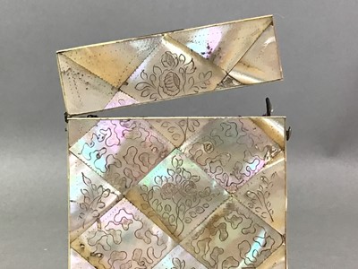 Lot 515 - VICTORIAN MOTHER OF PEARL CARD CASE