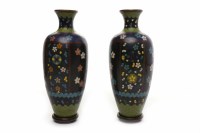 Lot 274 - PAIR OF 20TH CENTURY CHINESE CLOISONNE VASES...
