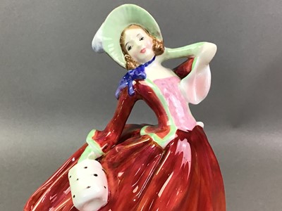 Lot 567 - FOUR ROYAL DOULTON FIGURES AND A PARAGON FIGURE