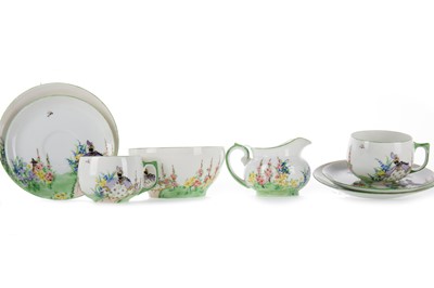 Lot 384 - GLASGOW GIRL, HAND PAINTED PORCELAIN TEA SET