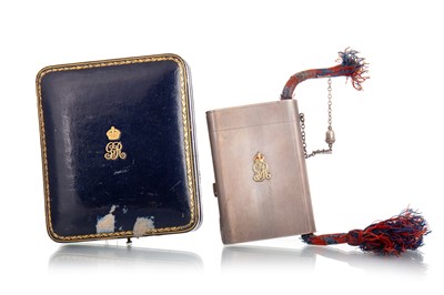 Lot 242 - ROYAL INTEREST, GEORGE V SILVER PRESENTATION COMBINATION CIGARETTE/VESTA CASE