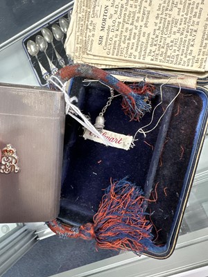 Lot 242 - ROYAL INTEREST, GEORGE V SILVER PRESENTATION COMBINATION CIGARETTE/VESTA CASE