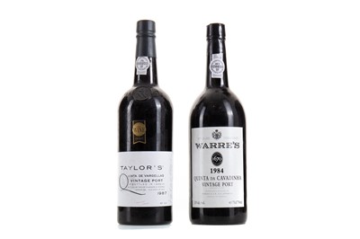 Lot 629 - TAYLOR'S 1987 QUINTA DE VARGELLAS AND WARRE'S 1984 QUINTA DA CAVADINHA