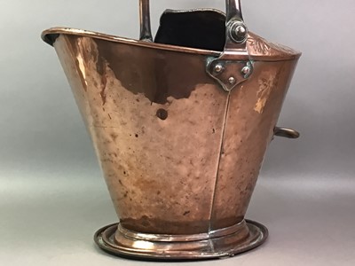 Lot 600 - VICTORIAN COPPER COAL HELMET