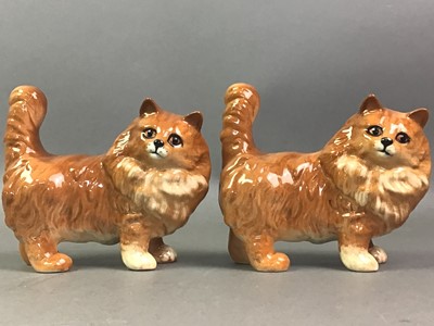 Lot 639 - PAIR OF BESWICK CAT FIGURES