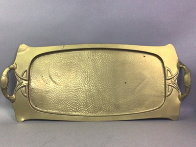 Lot 613 - ART NOUVEAU BRASS TRAY