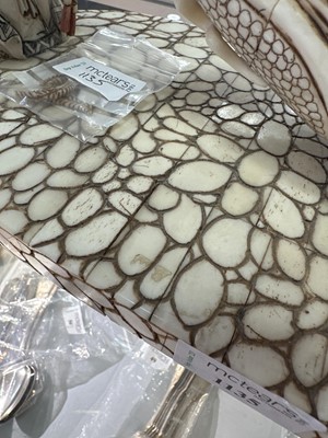 Lot 1135 - LARGE JAPANESE CARVED BONE OKIMONO 'CARP' FIGURE GROUP