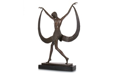 Lot 388 - AFTER CLAUDE MIRVAL, ART DECO BRONZE FIGURE