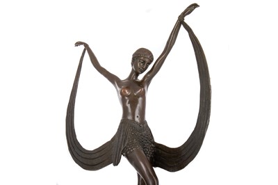 Lot 388 - AFTER CLAUDE MIRVAL, ART DECO BRONZE FIGURE