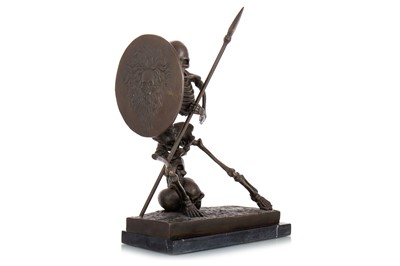 Lot 391 - BRONZE 'SKELETON WARRIOR' STATUE